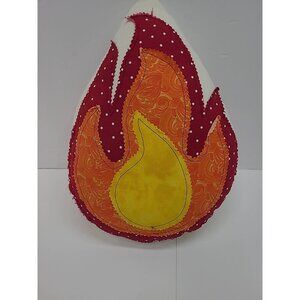 Freckle Face Campfire Flame Plush Pillow Handmade